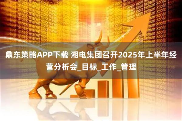 鼎东策略APP下载 湘电集团召开2025年上半年经营分析会_目标_工作_管理