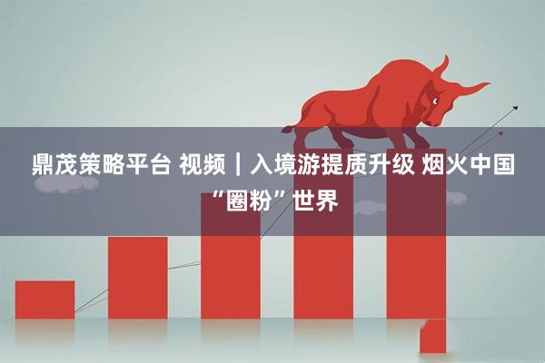 鼎茂策略平台 视频｜入境游提质升级 烟火中国“圈粉”世界